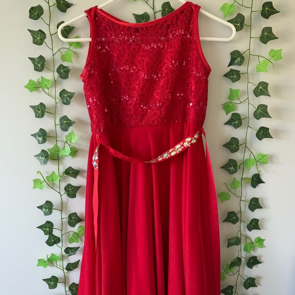 red valentine dress